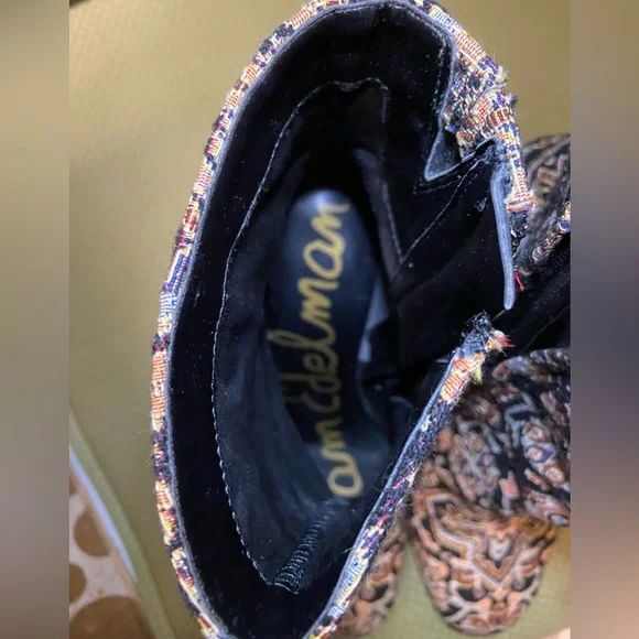 Sam Edelman Multicolor Patterned Ankle Boots - Picture 9 of 12